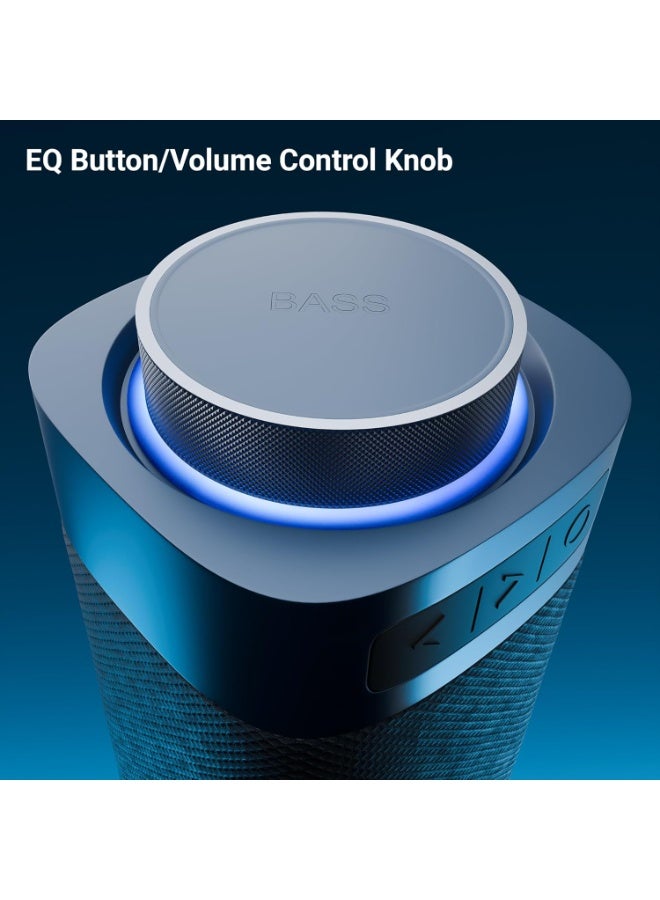 Zebronics Portable BT Speaker, 40W, Upto 6Hrs Playback, Dual 6.35cm Drivers, Passive Radiators, TWS, Type-C Charging, mSD, AUX, IPX5 Water Resistant, Voice Assistant Support (Sound Feast 250, Blue) - Image 5